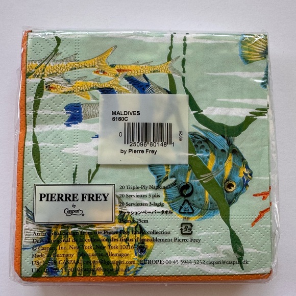 Pierre Frey Maldives Paper Napkins 20 Triple-Ply Made in Germany - Picture 2 of 2